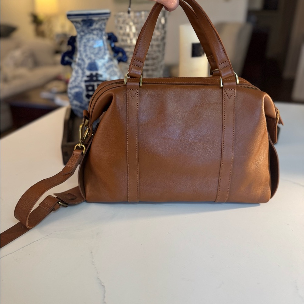 🤎 MADEWELL TAN LEATHER GLASGOW SATCHEL! - Picture 10 of 16